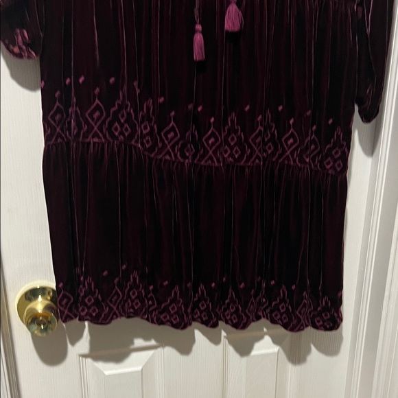 Johnny Was Burgundy Long Sleeve Dress - Picture 2 of 7